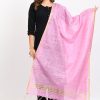 Women Moeza | Women'S Cotton Zari Box Baby Dupatta - Moeza Pink