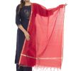 Women Moeza | Women'S Banarsi Chanderi Piping Dupatta Mfd0030 - Moeza Red