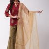 Women InWeave | Women'S Solid Gold Dupatta - Inweave