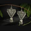 Jewellery Kamal Johar | Women Triagular Silver Jhumki Earring By Kamal Johar (1 Pair Earring) Natural