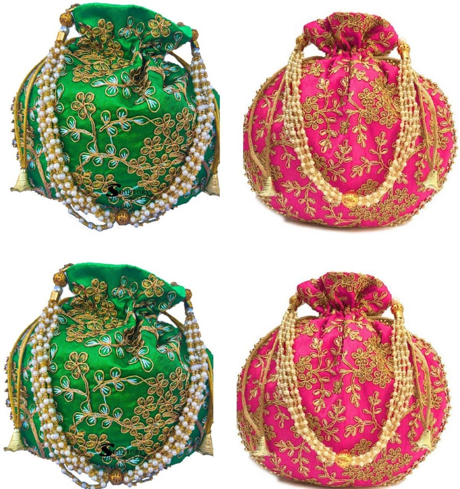 Others Ritzie | Women'S Potli Wristlet For Wedding Rakhi Gift - Ritzie