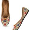 Others Desi Colour | Women'S Multicolour Embroidered Indian Handcrafted Ethnic Comfort Footwear - Desi Colour