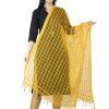 Women AR Silks | A R Silk Golden Color Fancy Silk Dupattas And Chunnis Yelllow