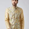 Men Sojanya | Men'S Multi Printed Nehru Jacket - Sojanya