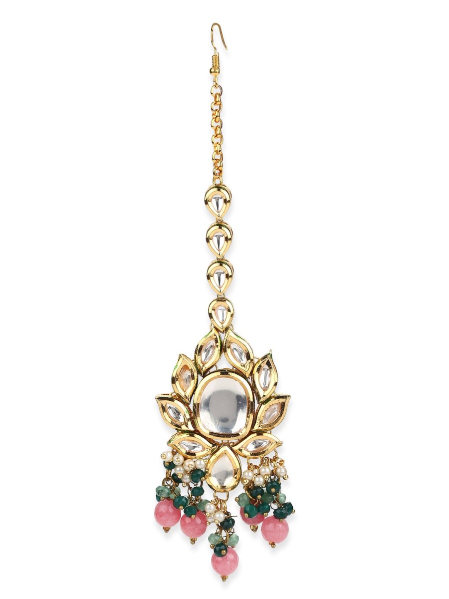 Jewellery Ruby Raang | Women'S Kundan Maang Tikka - Ruby Raang