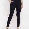 Women Wahe-NOOR | Women'S Navy Blue Smart Fit Jeggings - Wahe-Noor