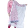 Women AR Silks | A R Silk Color Regular Dupatta Cota Cotton Dupattas And Chunnis White