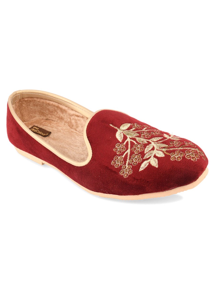 Others Desi Colour | Men'S Indian Ethnic Party Wear Footwear - Desi Colour Maroon