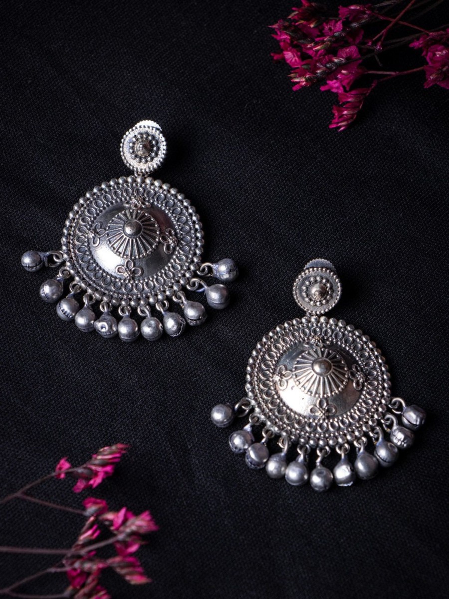 Jewellery Morkanth | Women'S Silver-Plated Contemporary Drop Earrings - Morkanth