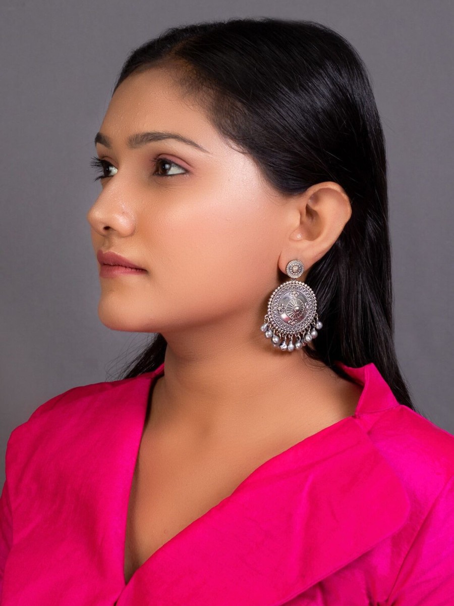 Jewellery Morkanth | Women'S Silver-Plated Contemporary Drop Earrings - Morkanth