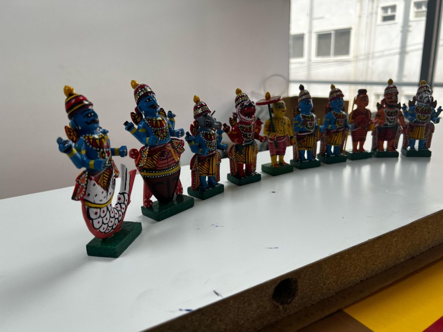 Others Kondapalli Toys | Dasavatharam Idols Kondapalli Toys Set Of 10 - Kondapalli Toys