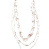 Jewellery Odette1 | Women'S Exquisite White And Gold Layered Necklace - Odette