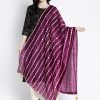 Women Wahe-NOOR | Women'S Wine Gotta Patti Poly Silk Dupatta - Wahe-Noor