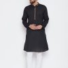 Men Even Apparels | Men'S Zari Work Kurta - Even Apparels Black