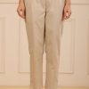 Women Juniper | Women'S Cotton Spendex Solid Straight Pant - Juniper Beige