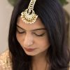 Jewellery I Jewels | Women'S Traditional Gold Plated Kundan U0026 Pearl Studded Maang Tikka - I Jewels