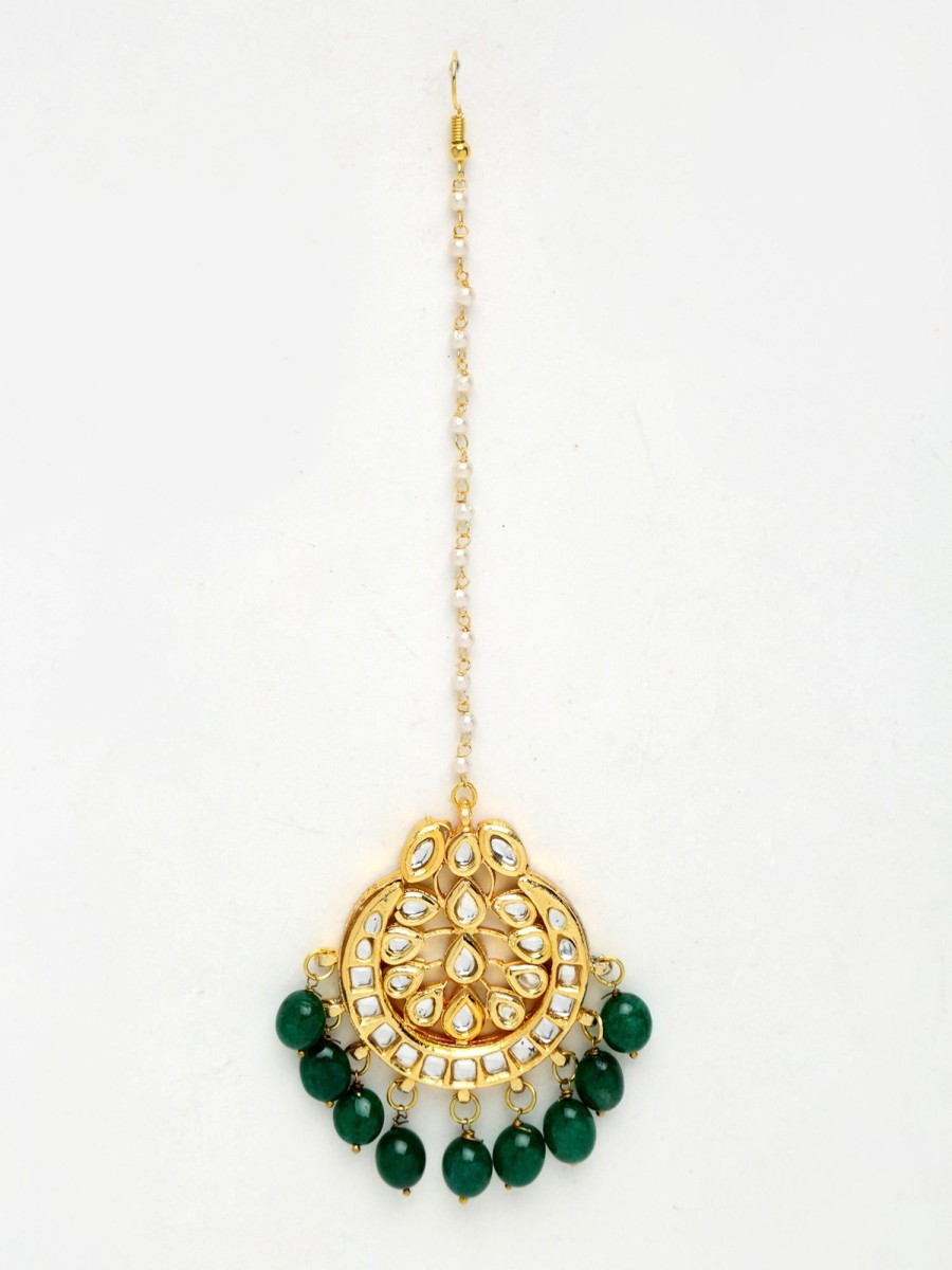 Jewellery Ruby Raang | Women'S Kundan Maang Tikka - Ruby Raang