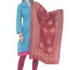 Women AR Silks | A R Silk Color Chanderi Gold Print Chanderi Cotton Dupattas And Chunnis Mehroon