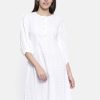 Women The Kaftan Company | Women'S Schifli Skater Dress - The Kaftan Company White