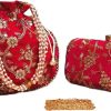 Others Ritzie | Women'S Combo Of Clutch And Potli For Wedding - Ritzie