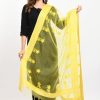 Women Moeza | Women'S Orgenza All Over Chikan Work Lemon Dupatta - Moeza Yellow