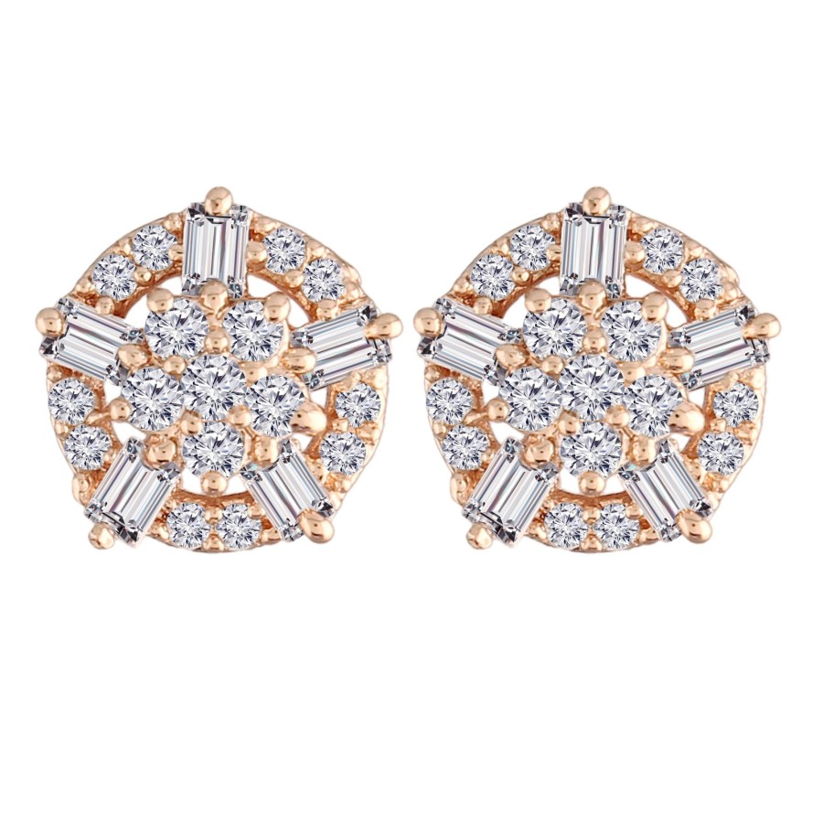 Jewellery I Jewels | Women'S Crystal Ad Stone Stud Earrings For Women - I Jewels