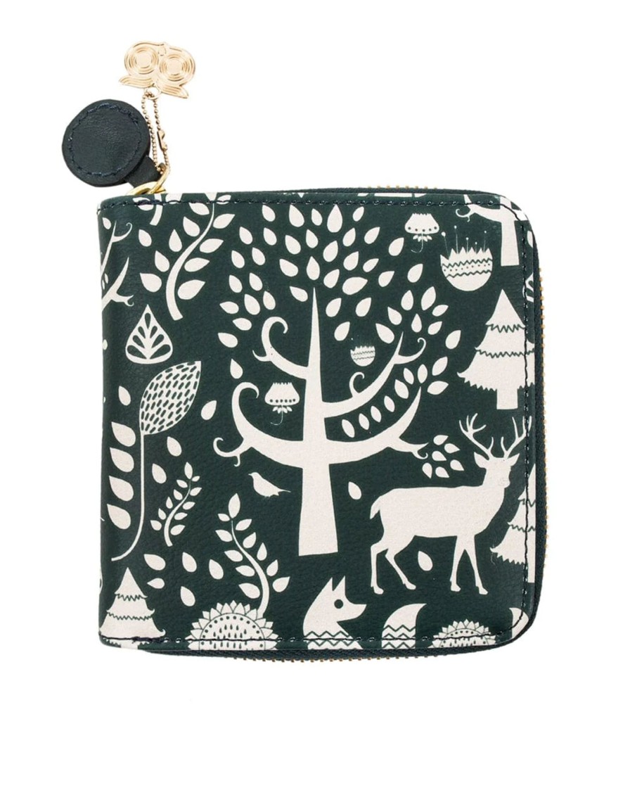 Others Chumbak | Midnight Forest Teal Mini Wallet - Chumbak