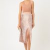 Women KHUMAAR- Shuchi Bhutani | Women'S Rose Gold Shimmer Skirt - Khumaar-Shuchi Bhutani Pink