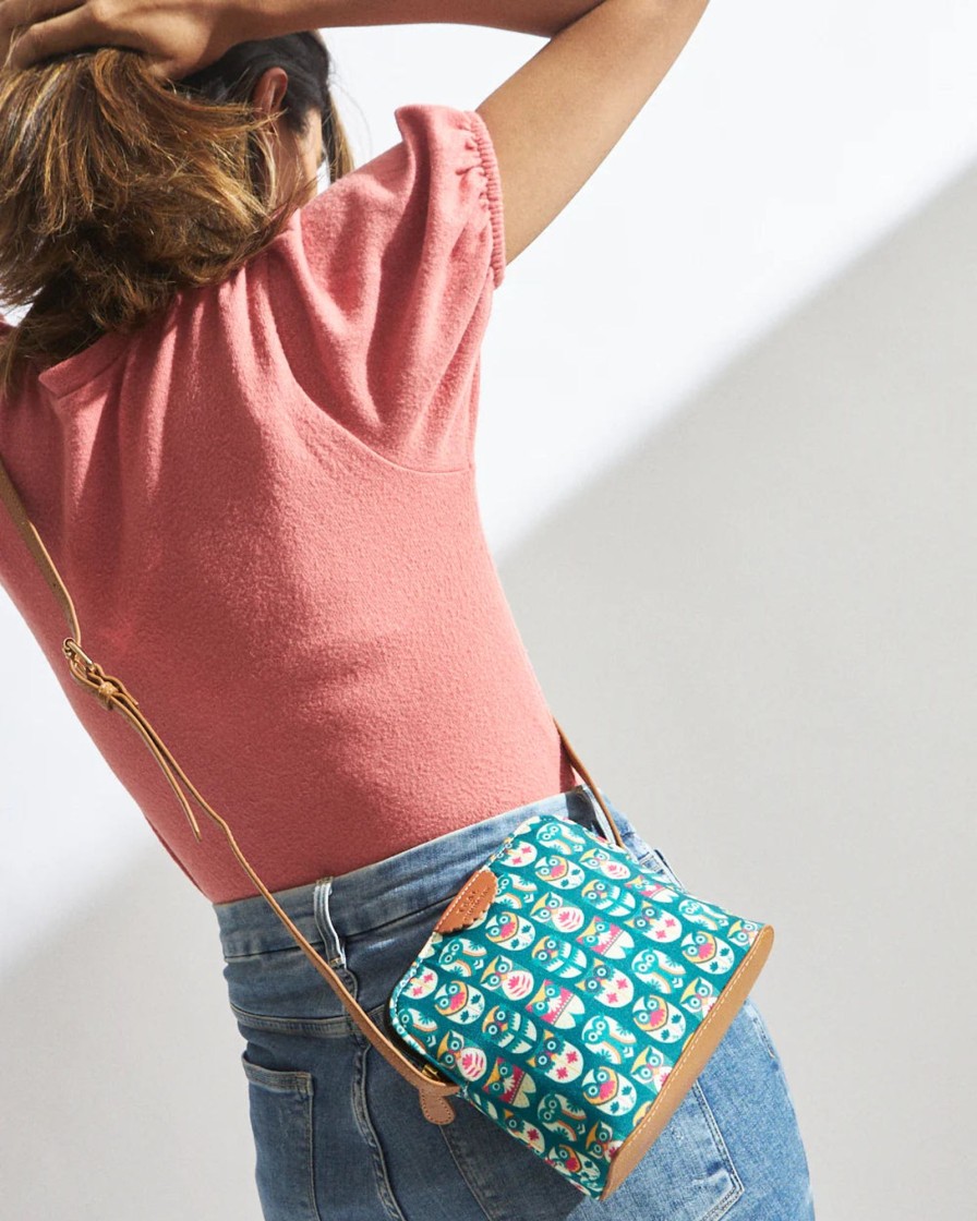 Others Chumbak | Teal By Chumbak Flower Owl Sling Bag - Teal - Chumbak