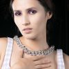 Jewellery Odette1 | Women'S Silver-Tone Chunky Interlinked Chain Necklace - Odette