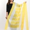 Women Moeza | Women'S Handloom Cotton Ikkat Dupatta - Moeza Yellow