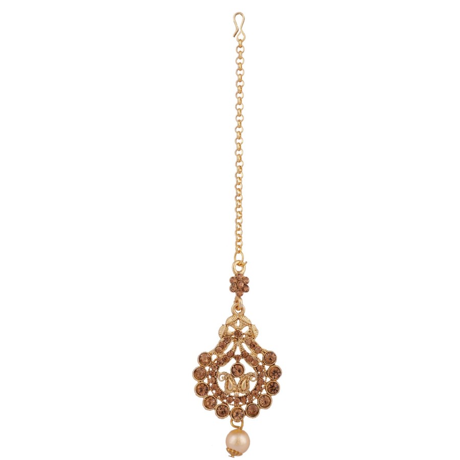 Jewellery Zaffre Collections | Women'S Latest En Maang Tikka - Zaffre Collections Gold