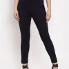 Women Wahe-NOOR | Women'S Navy Blue Relaxed Fit Jeggings - Wahe-Noor