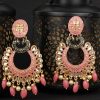 Jewellery Priyaasi | Women'S Kundan Studded Beaded Meenakari Earring - Priyaasi Pink