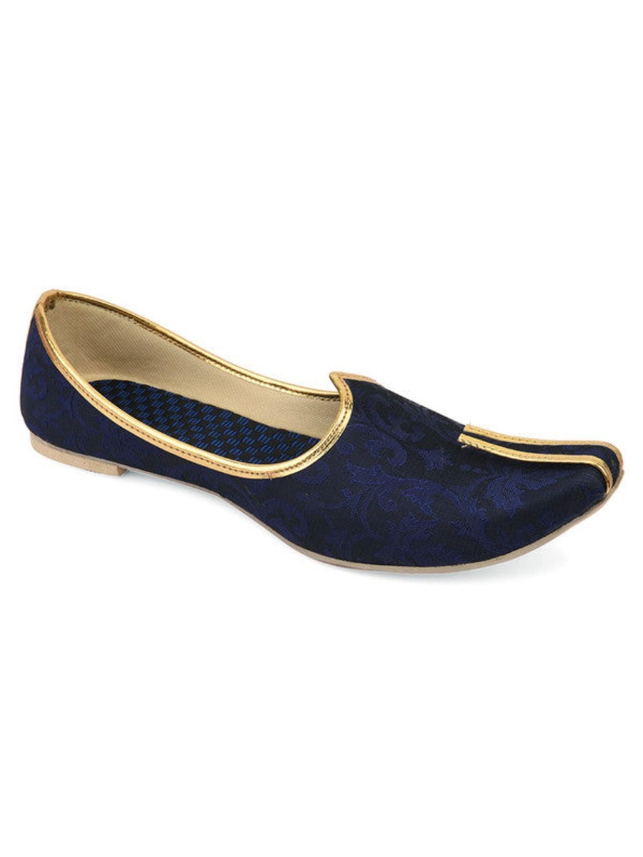 Others Desi Colour | Men'S Indian Ethnic Party Wear Blue Footwear - Desi Colour