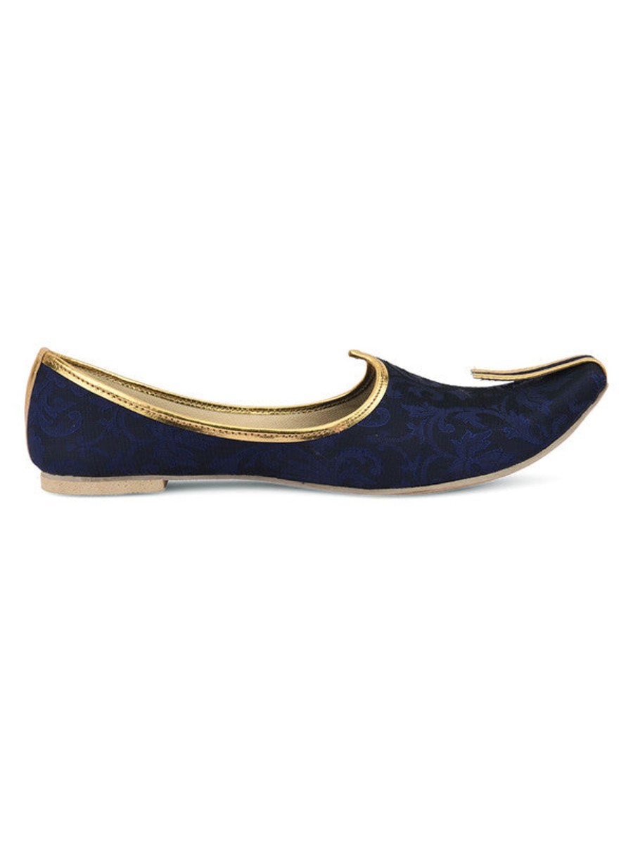 Others Desi Colour | Men'S Indian Ethnic Party Wear Blue Footwear - Desi Colour