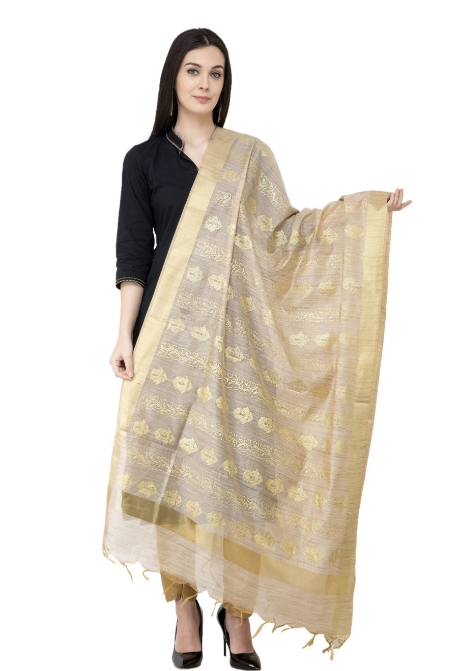 Women AR Silks | A R Silk Color Fancy Silk Dupattas And Chunnis Golden