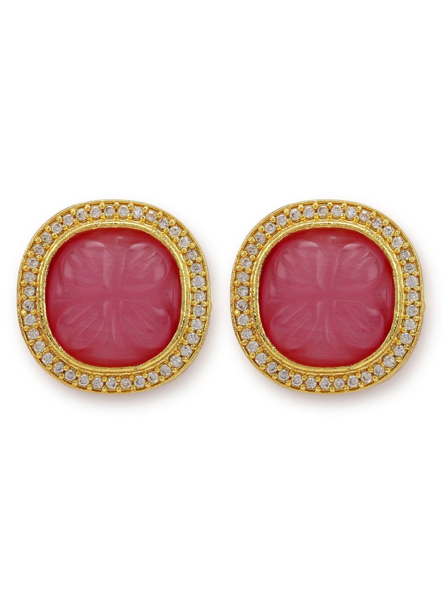 Jewellery Ruby Raang | Women'S Kundan Studs - Ruby Raang