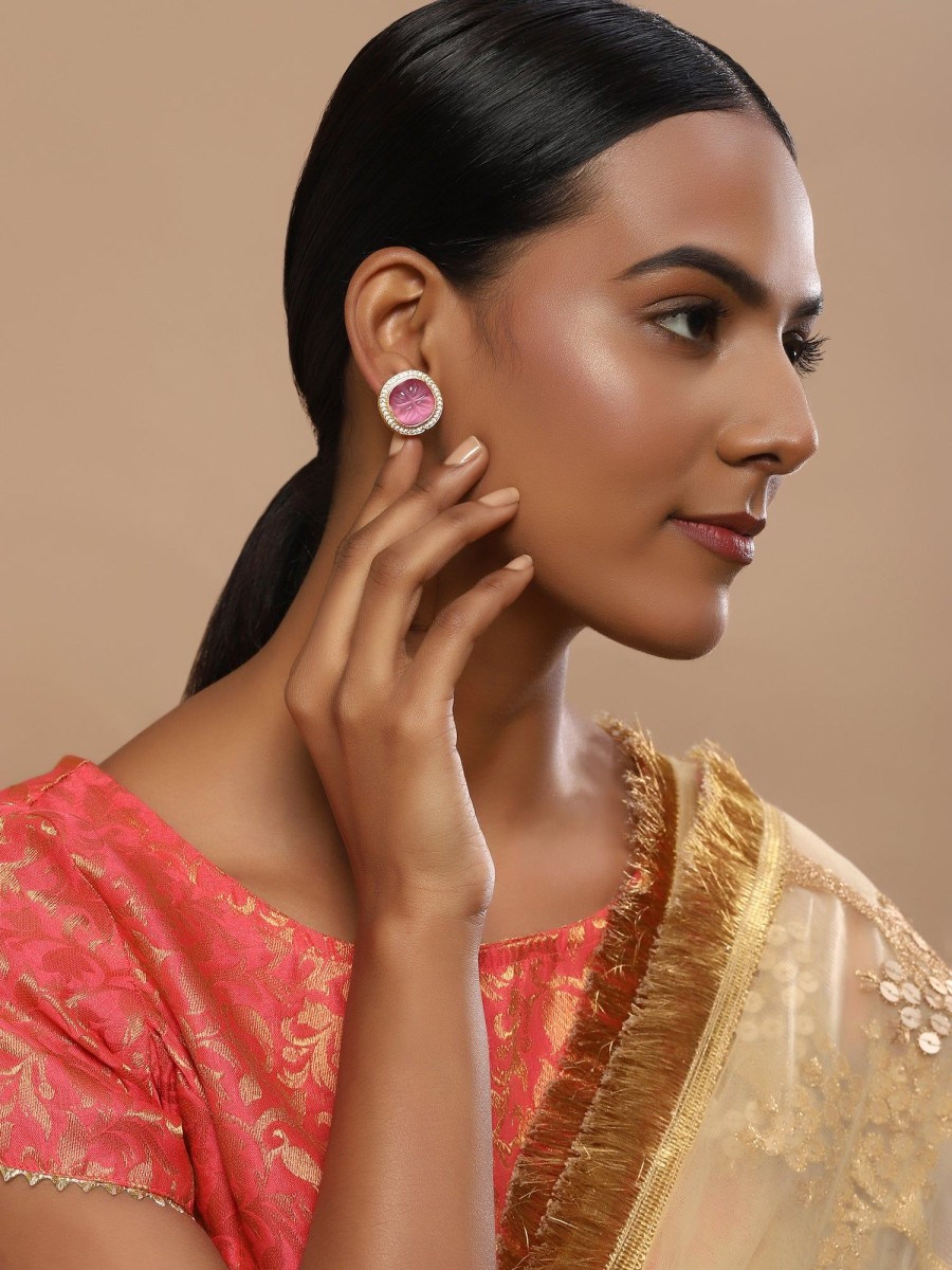 Jewellery Ruby Raang | Women'S Kundan Studs - Ruby Raang