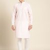 Men Sojanya | Men'S Cotton Pink U0026 White Striped Only Kurta - Sojanya