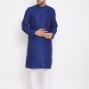 Men Even Apparels | Men'S Royal Pure Cotton Kurta - Even Apparels Blue