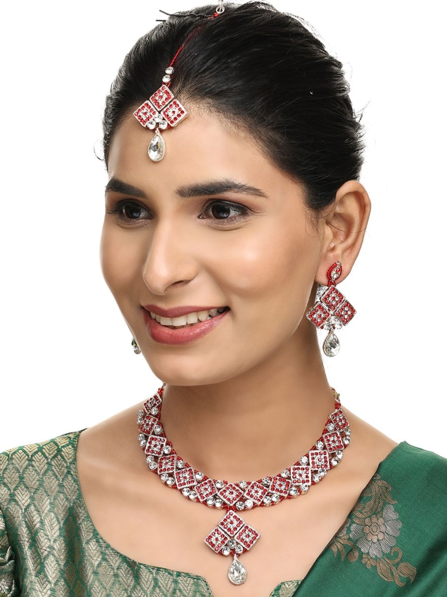 Jewellery Anikas Creation | Red Brass Jewelry - Timeless Beauty - Anikas Creation Multicolor