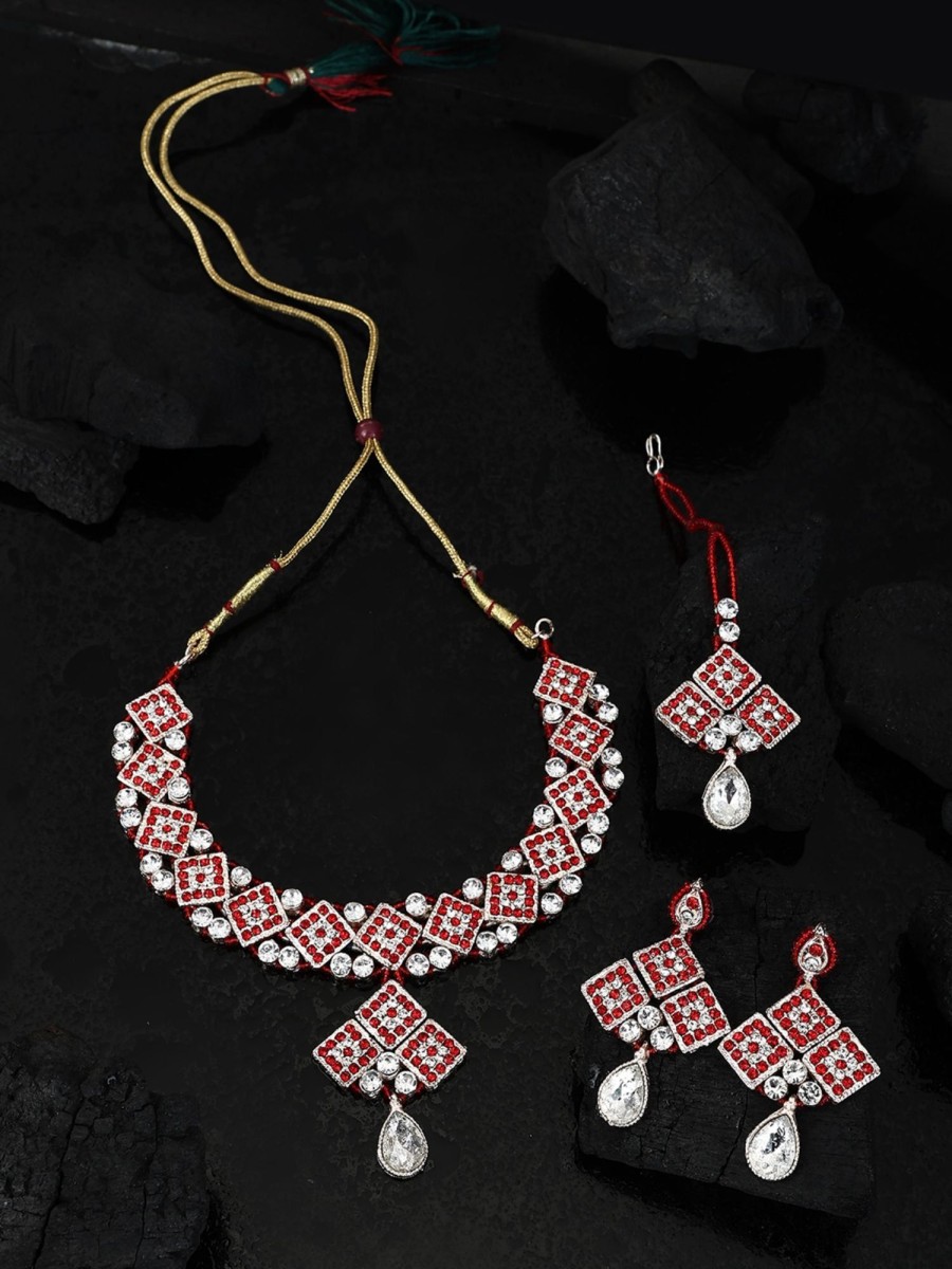 Jewellery Anikas Creation | Red Brass Jewelry - Timeless Beauty - Anikas Creation Multicolor