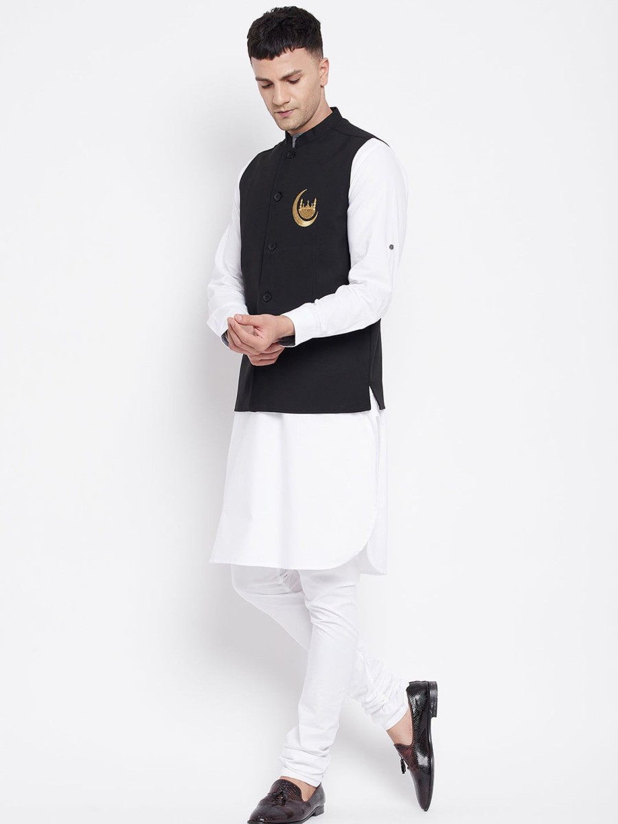 Men Even Apparels | Men'S Nehru Jacket With Eid Insignia - Even Apparels