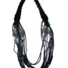 Jewellery Odette1 | Women'S Boho Black Beaded Statement Necklace - Odette