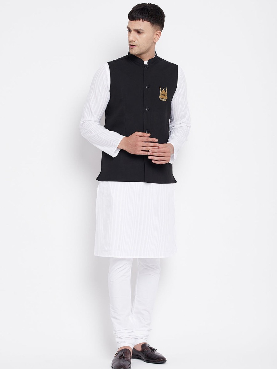 Men Even Apparels | Men'S Nehru Jacket With Eid Insignia - Even Apparels