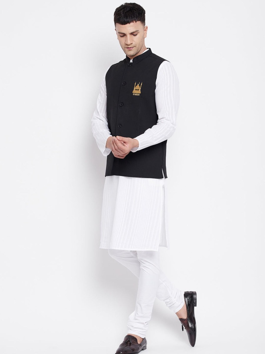 Men Even Apparels | Men'S Nehru Jacket With Eid Insignia - Even Apparels