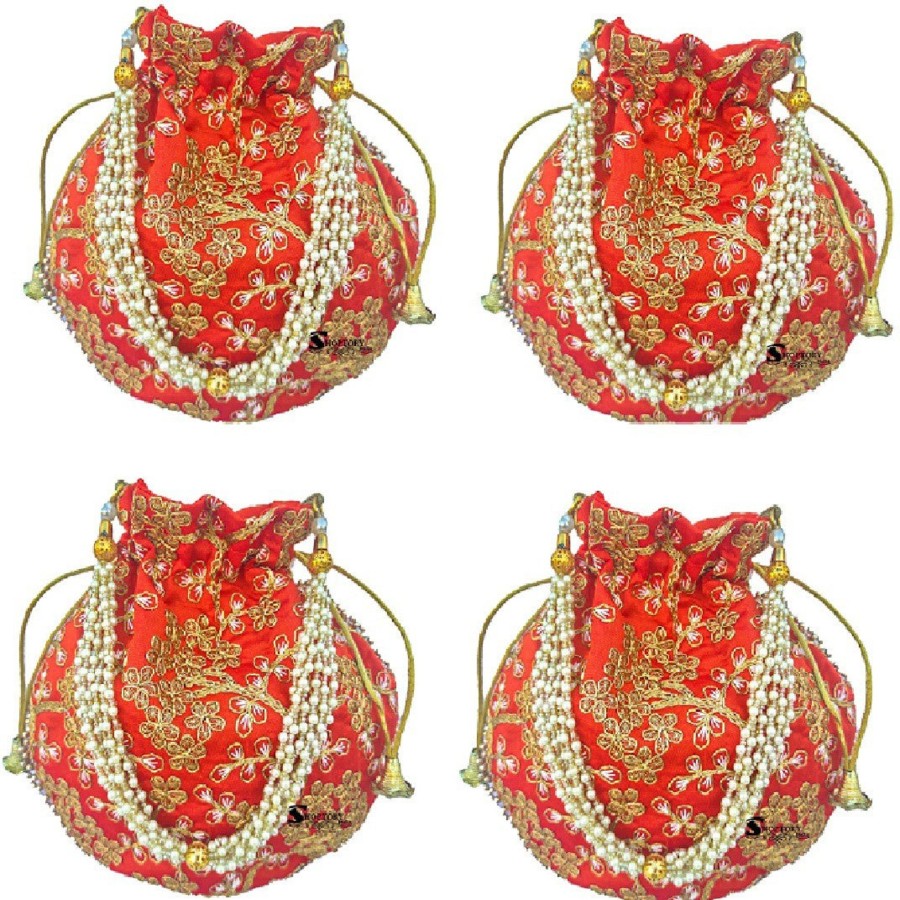 Others Ritzie | Women'S Potli Wristlet For Wedding Rakhi Gift - Ritzie