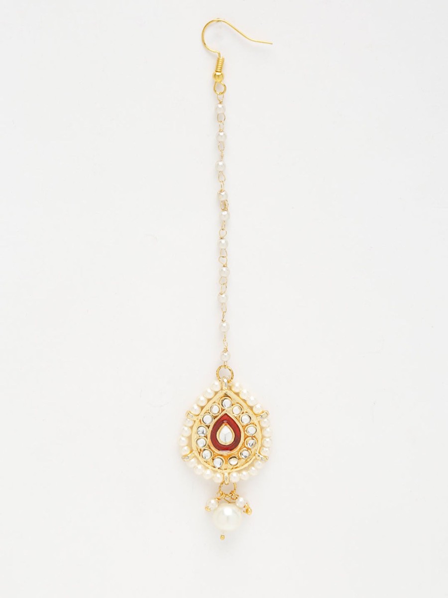 Jewellery Ruby Raang | Women'S Kundan Maang Tikka - Ruby Raang