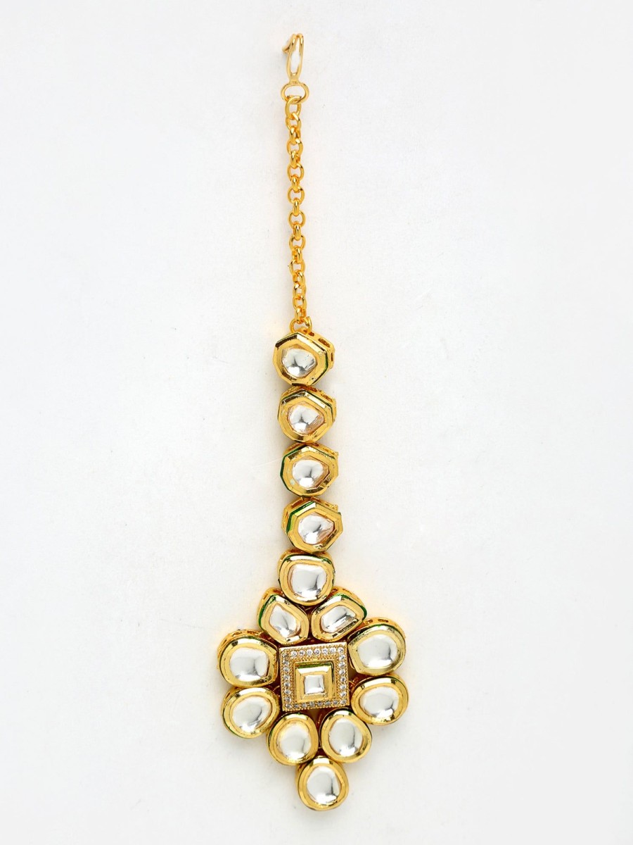 Jewellery Ruby Raang | Women'S Kundan Maang Tikka - Ruby Raang